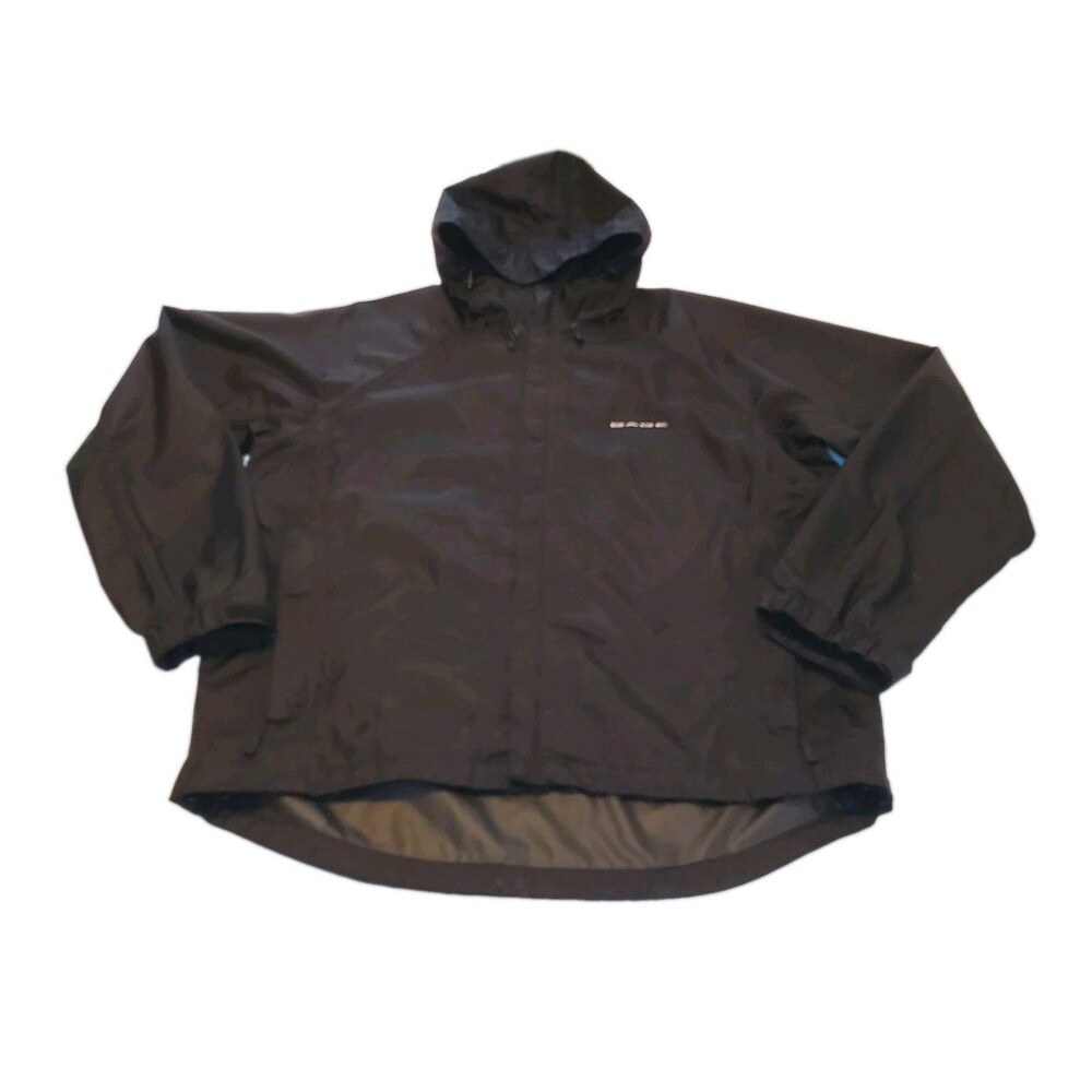Grundens Gage Technical Waterproof Rain Jacket Hooded Black Fishing Shell XL
